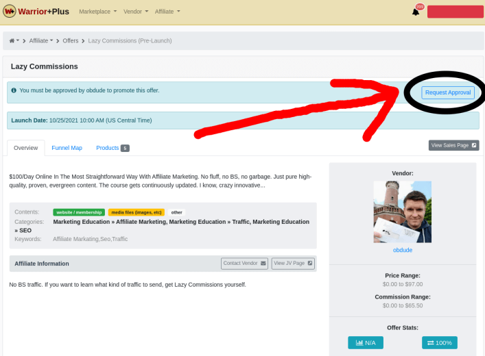 Request Affiliate Link For Lazy Commissions